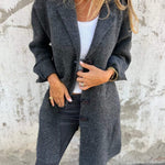 Harper | Women's Relaxed-Fit Long Button-Front Lapel Coat