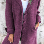Harper | Women's Relaxed-Fit Long Button-Front Lapel Coat