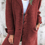 Harper | Women's Relaxed-Fit Long Button-Front Lapel Coat