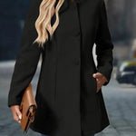 Layla | Women's Stand-Collar Button-Front Longline Blazer Coat