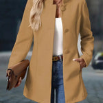 Layla | Women's Stand-Collar Button-Front Longline Blazer Coat