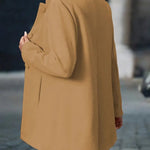 Layla | Women's Stand-Collar Button-Front Longline Blazer Coat