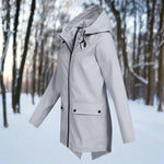 Layla | Women's Waterproof Hooded Rain Jacket Zip-Up Longline