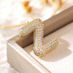 Pavl Bubble Letter Monogram Necklace