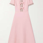 Aria™ | Midi Dress with Decorative Knot and Crystals
