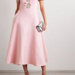 Aria™ | Midi Dress with Decorative Knot and Crystals